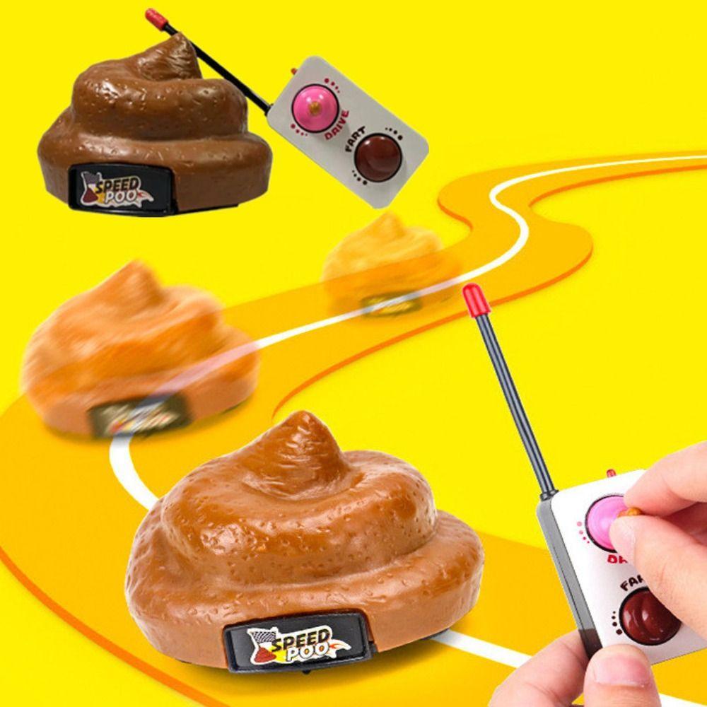 Вращающийся на 360 градусов пульт дистанционного управления, имитация какашек, игрушки-шутки, детские игрушки, игрушки для шуток, игрушки для шуток коричневый