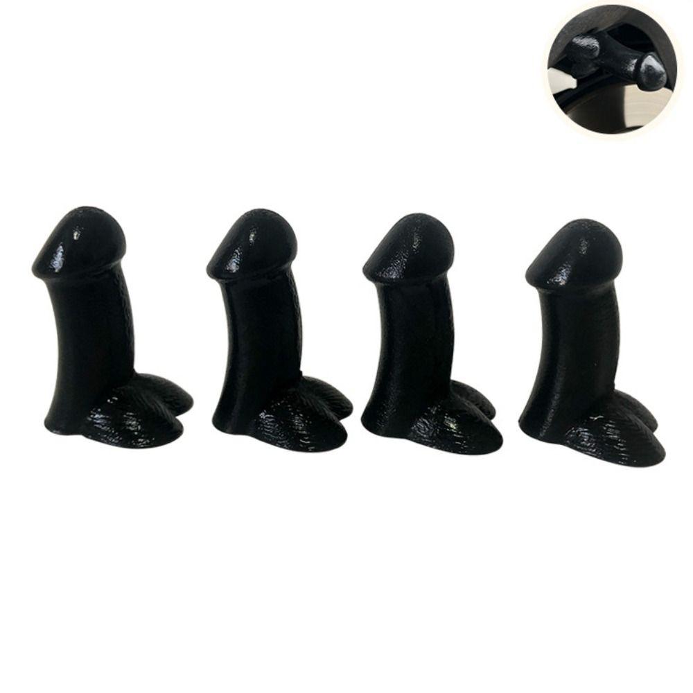 4 шт. забавных колпачков для штока клапана, пылезащитных колпачков для клапана, забавных шуток-шуток, новинок, поддельных колпачков для шин для транспортных средств и мотоциклов чёрный